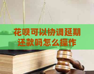 花呗可以协调延期还款吗怎么操作