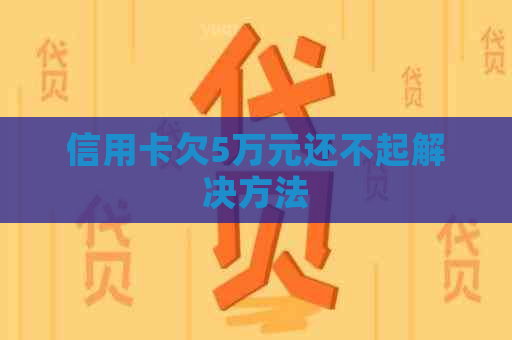 信用卡欠5万元还不起解决方法