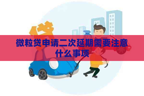 微粒贷申请二次延期需要注意什么事项