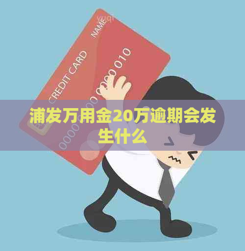 浦发万用金20万逾期会发生什么