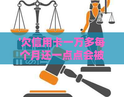 '欠信用卡一万多每个月还一点点会被起诉吗？怎么办？安全吗？'