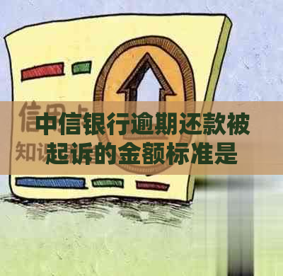 中信银行逾期还款被起诉的金额标准是多少