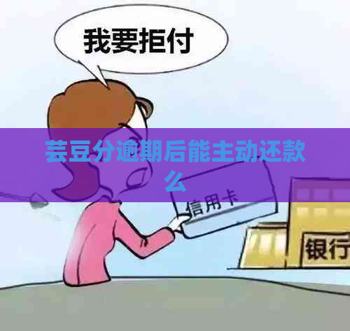 芸豆分逾期后能主动还款么