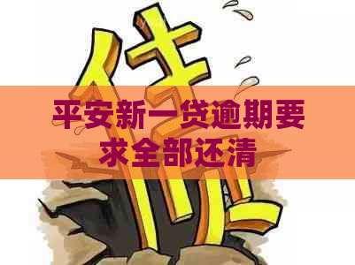 平安新一贷逾期要求全部还清