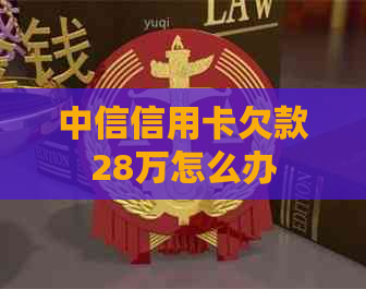 中信信用卡欠款28万怎么办