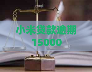 小米贷款逾期15000