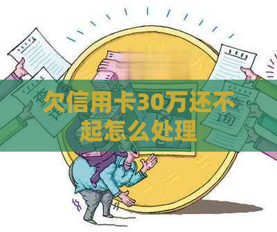 欠信用卡30万还不起怎么处理