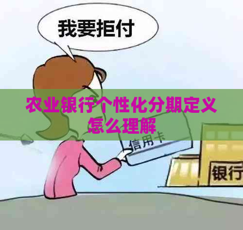 农业银行个性化分期定义怎么理解