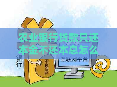 农业银行贷款只还本金不还本息怎么办