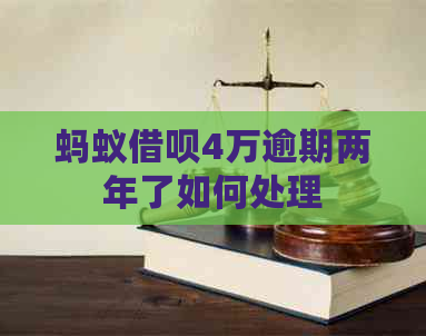 蚂蚁借呗4万逾期两年了如何处理