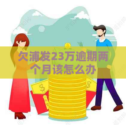 欠浦发23万逾期两个月该怎么办