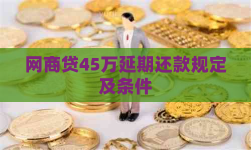 网商贷45万延期还款规定及条件