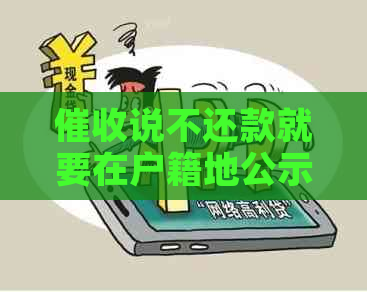 说不还款就要在户籍地公示