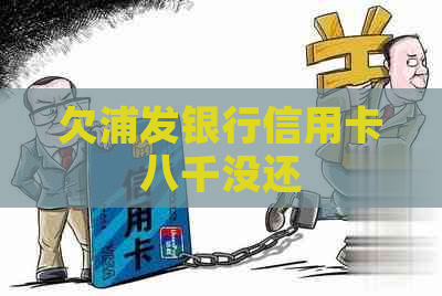 欠浦发银行信用卡八千没还