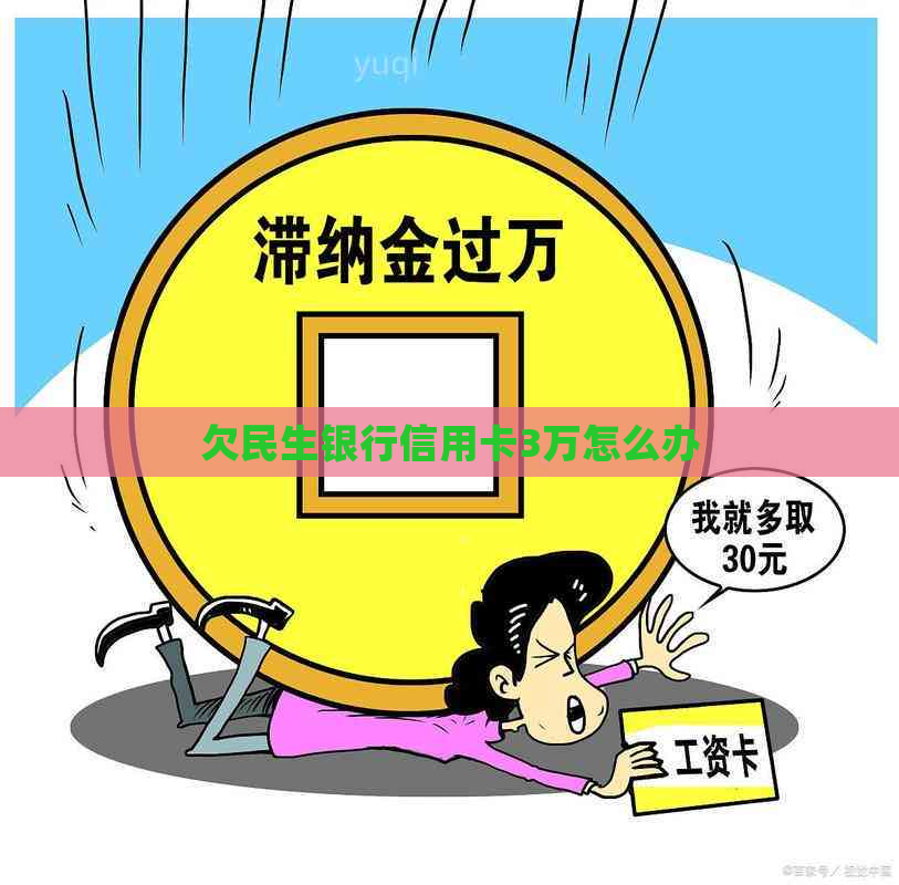 欠民生银行信用卡3万怎么办