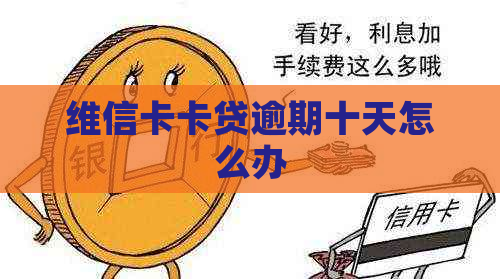 维信卡卡贷逾期十天怎么办