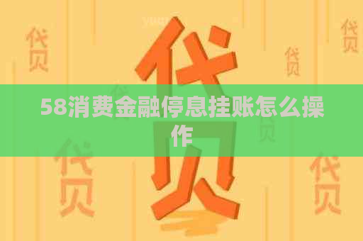 58消费金融停息挂账怎么操作