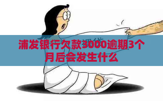 浦发银行欠款3000逾期3个月后会发生什么