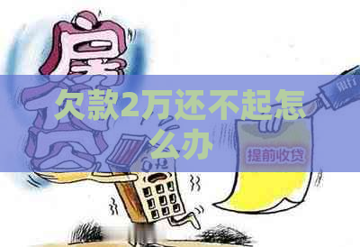 欠款2万还不起怎么办