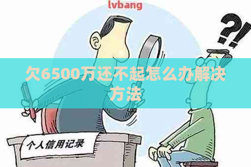 欠6500万还不起怎么办解决方法