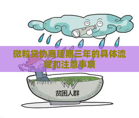 微粒贷协商延期三年的具体流程和注意事项