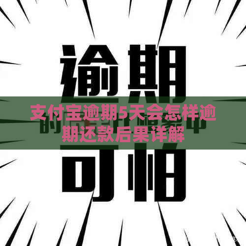 支付宝逾期5天会怎样逾期还款后果详解