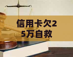 信用卡欠25万自救