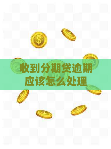 收到分期贷逾期应该怎么处理