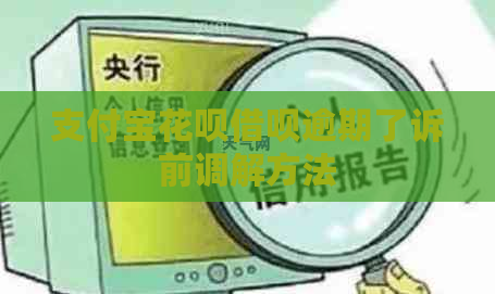 支付宝花呗借呗逾期了诉前调解方法