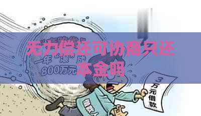 无力偿还可协商只还本金吗