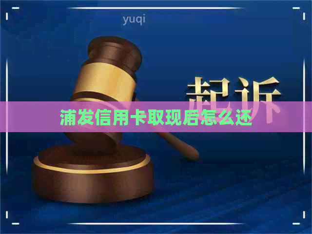 浦发信用卡取现后怎么还