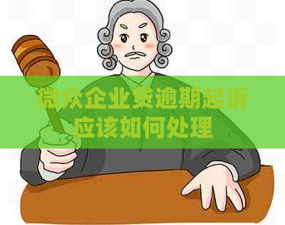 微众企业贷逾期起诉应该如何处理