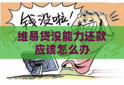 维易贷没能力还款应该怎么办