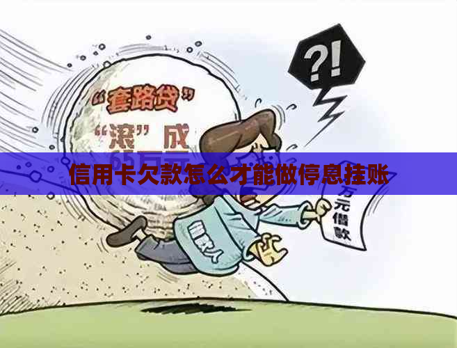 信用卡欠款怎么才能做停息挂账