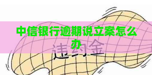 中信银行逾期说立案怎么办