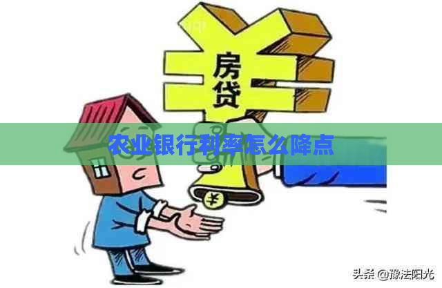 农业银行利率怎么降点