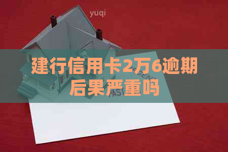 建行信用卡2万6逾期后果严重吗