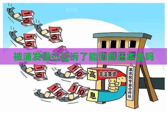 被浦发银行起诉了能协商还本金吗