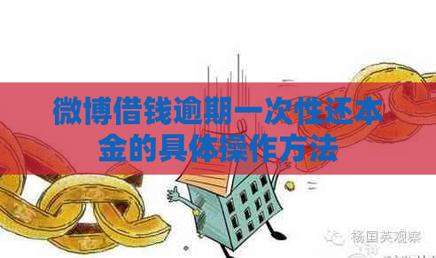 微博借钱逾期一次性还本金的具体操作方法