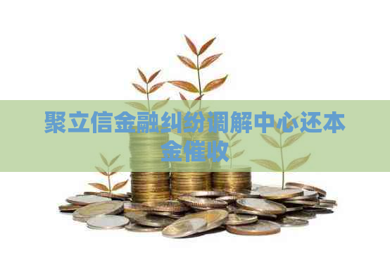 聚立信金融纠纷调解中心还本金