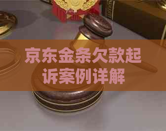 京东金条欠款起诉案例详解