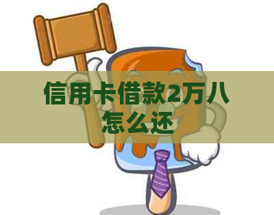 信用卡借款2万八怎么还