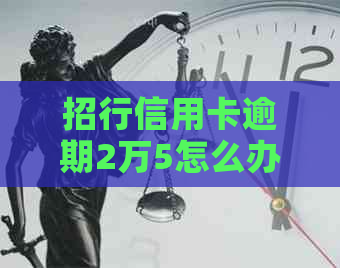 招行信用卡逾期2万5怎么办