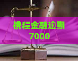 携程金融逾期7000