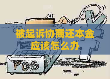 被起诉协商还本金应该怎么办