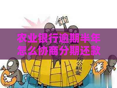 农业银行逾期半年怎么协商分期还款