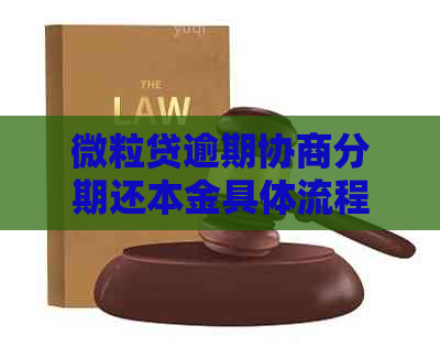 微粒贷逾期协商分期还本金具体流程