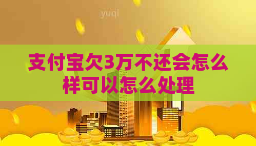 支付宝欠3万不还会怎么样可以怎么处理