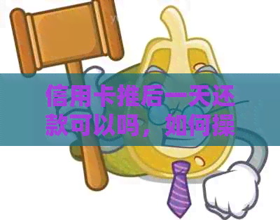 信用卡推后一天还款可以吗，如何操作，有影响吗？