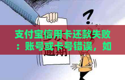 支付宝信用卡还款失败：账号或卡号错误，如何解决？